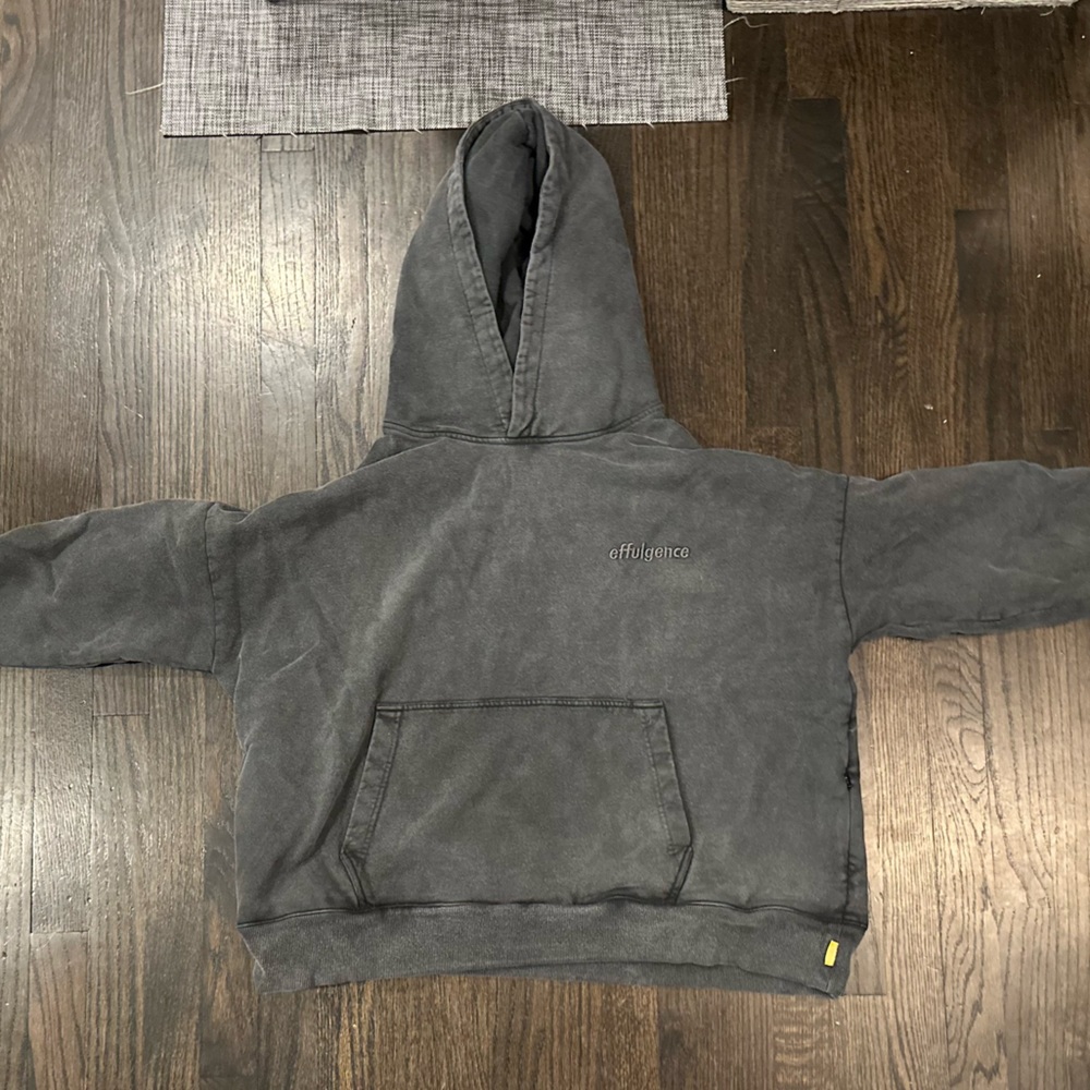 Effulgence Grey Hoodie Zip Pockets and adjustable waist